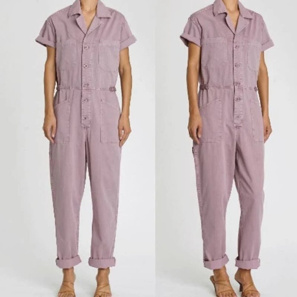 Pistola Grover Short Sleeve Jumpsuit Washed Purple